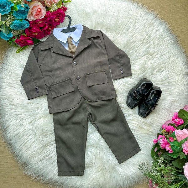 Conjunto Miss Cherry Social Terno – Blaizer Listrado e