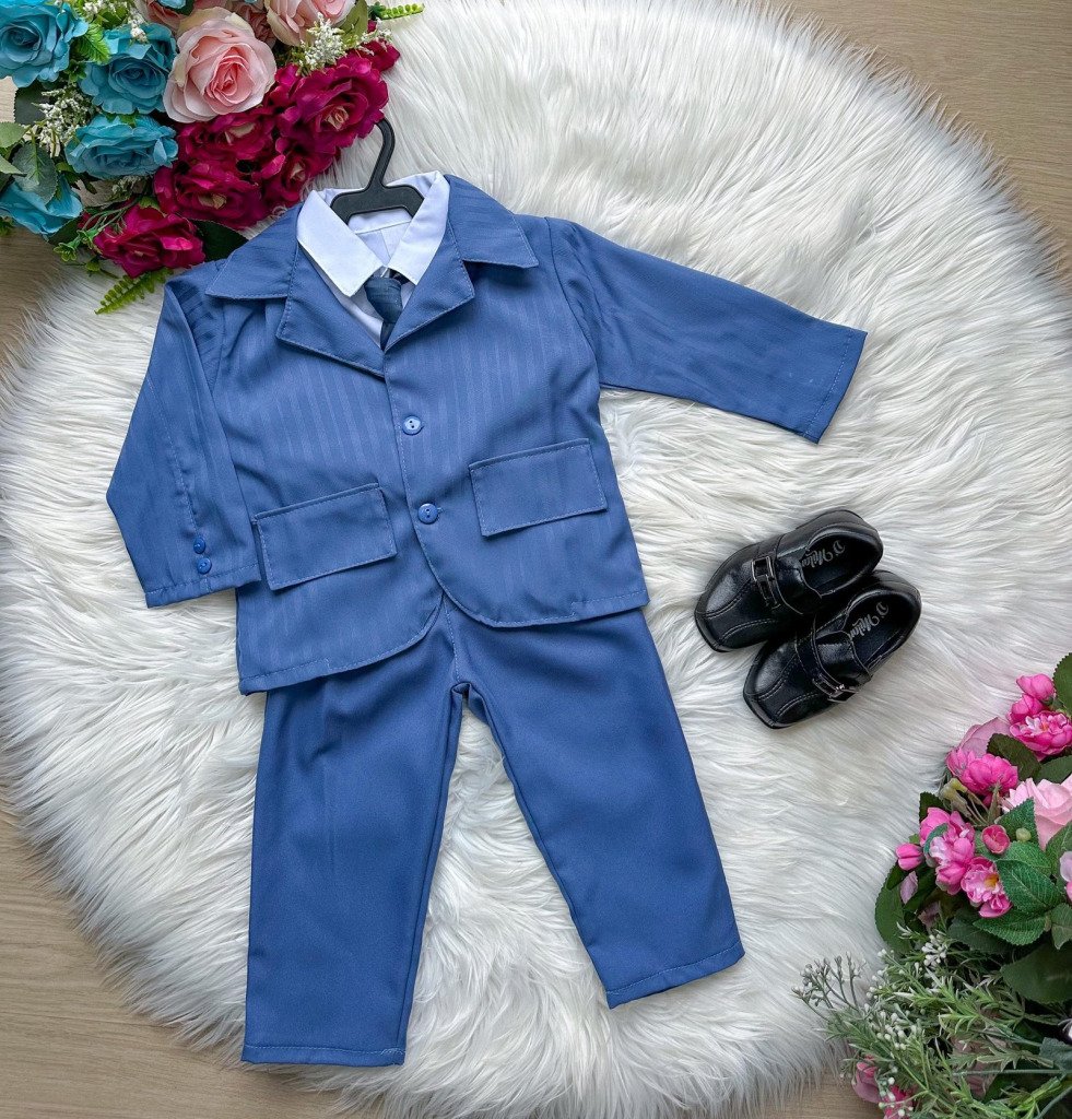 Conjunto Miss Cherry Social Terno – Blaizer Listrado e