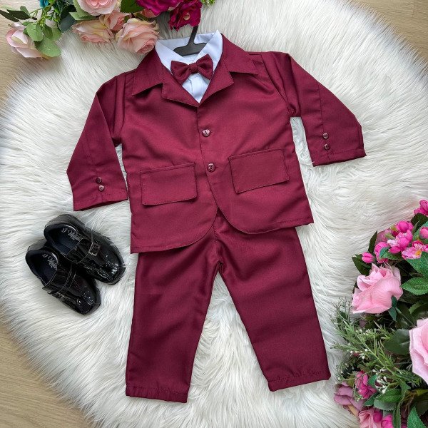 Conjunto Social Miss Cherry Jorge Terno Marsala