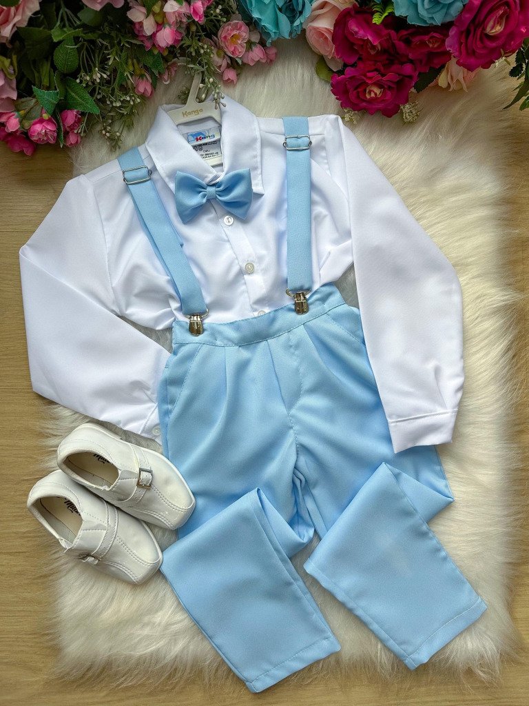 Conjunto Kanga Social Gustavo Suspensorio Azul Bebe
