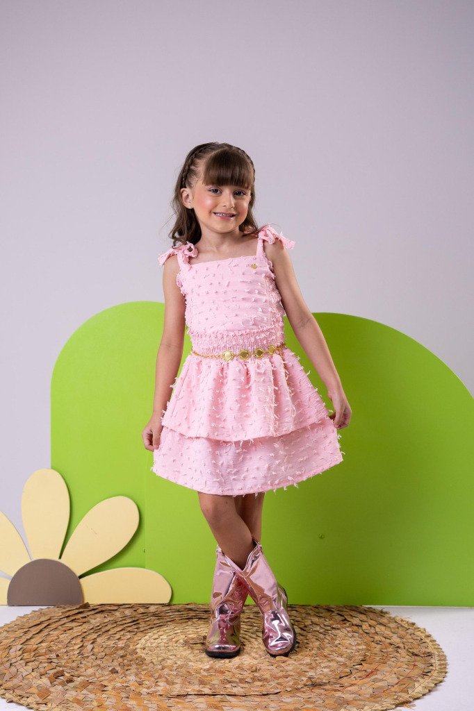 Conjunto Blogueirinha Clarissa Rosa Bebe