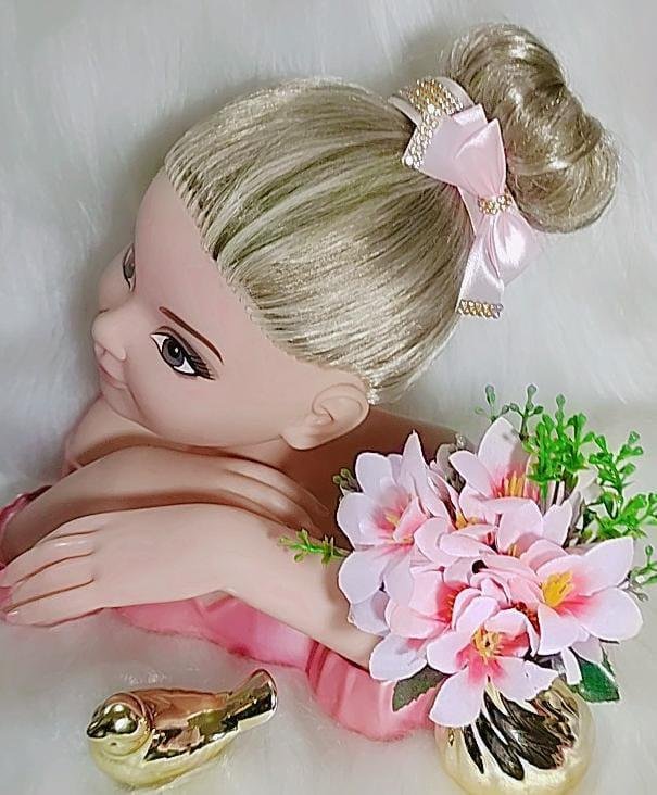 Porta Coque Belli Rosa Bebe Laço Strass