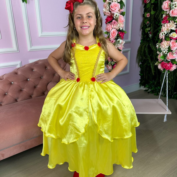 Fantasia Princesa Belli A Bela e a Fera Longa