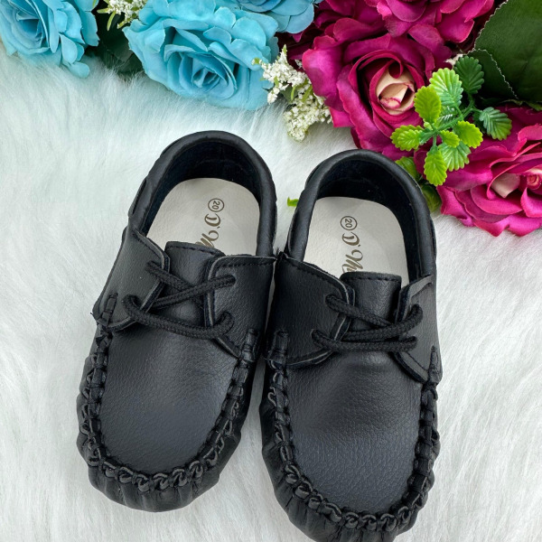 Calçado Mocassim D Milan Preto Cadarço