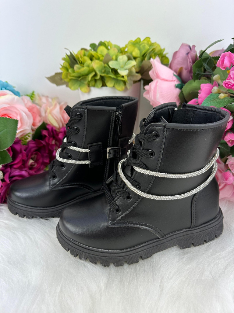 Bota Coturno Flor Di Mila Preta Fashion