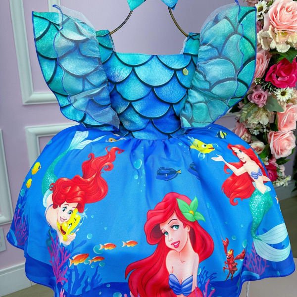 Vestido Temáticos Kids Ariel – A Pequena Sereia