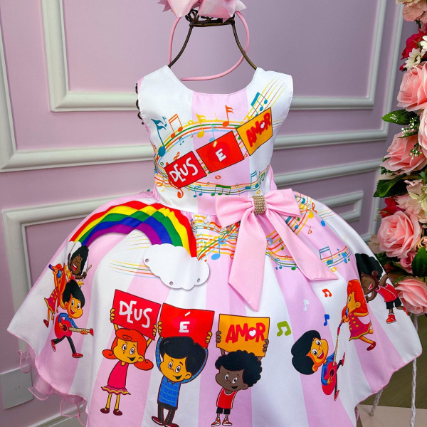 Vestido Tematicos Luxo Três Palavrinhas