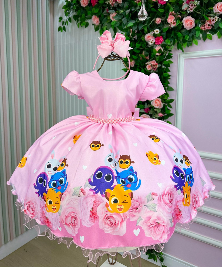 Vestido Tematicos Ysa Kids Bolofofos – Bolo Fofos Rosa