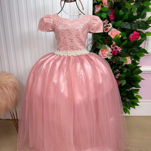 Vestido Enjoy Longo Laura Rose Rendado