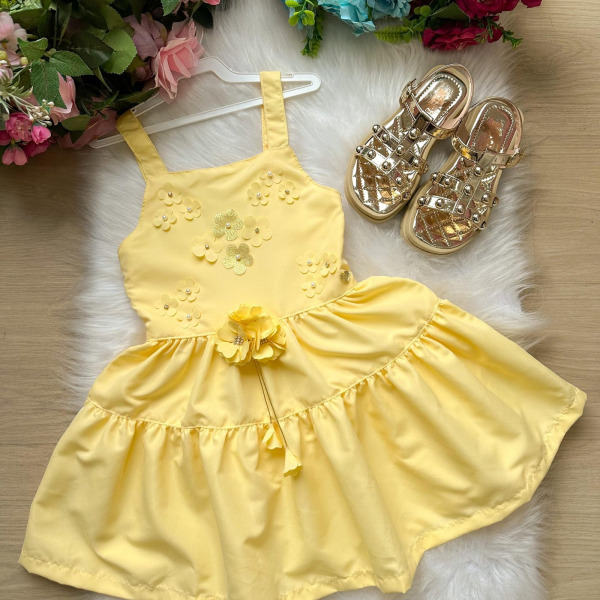 Vestido Blogueirinha Cecilia Amarelo