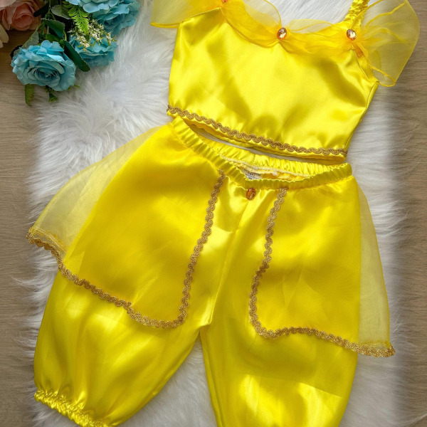 Fantasia Princesa Belli Princesa Jasmine Amarela