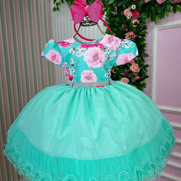 Vestido Menina Bonita Jardim Encantado Maiza Verde