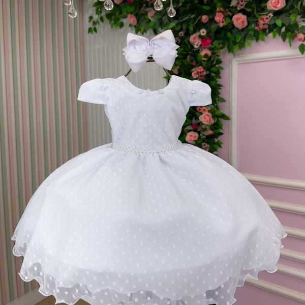 Vestido Vitoria Kids Maria Helena Branco