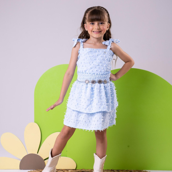 Conjunto Blogueirinha Clarissa Azul Bebe