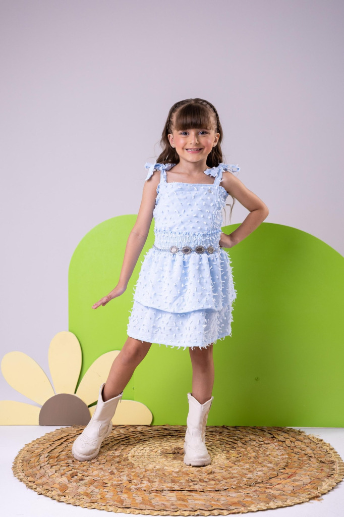 Conjunto Blogueirinha Clarissa Azul Bebe