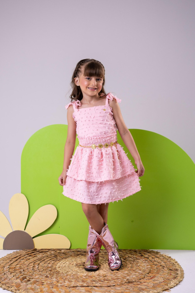 Conjunto Blogueirinha Clarissa Rosa Bebe