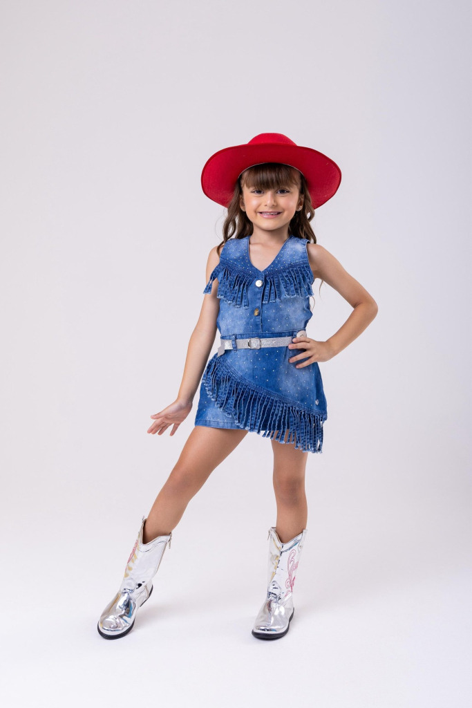 Conjunto Blogueirinha Boiadeira Maraisa Jeans