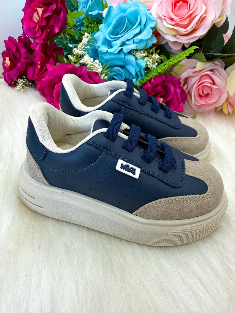 Tenis Nilqi Masculino Enzo Azul Marinho e Off