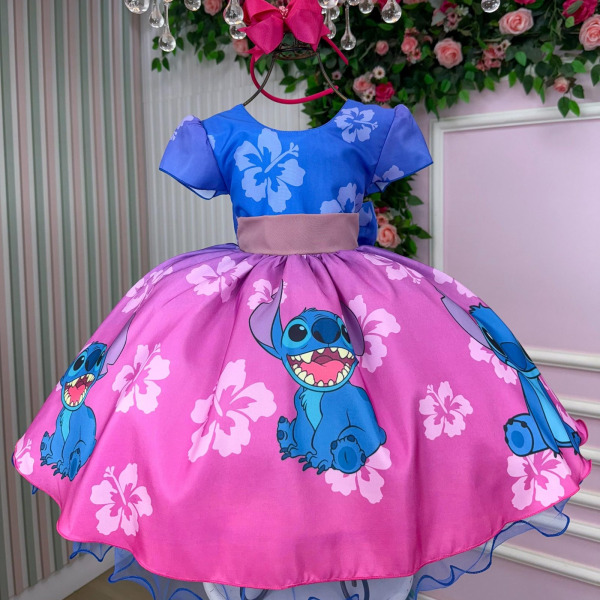 Vestido Infantil Temáticos da Gigi Lilo e Stitch
