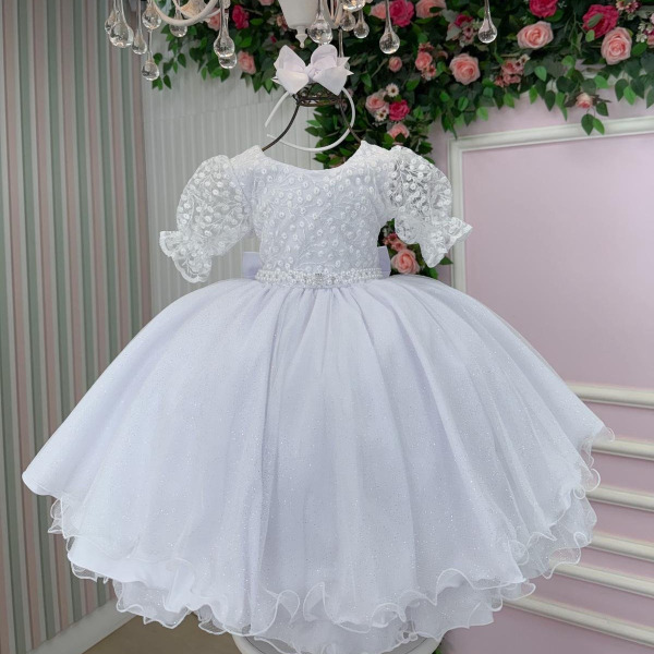 Vestido Bella Child Laize Branco
