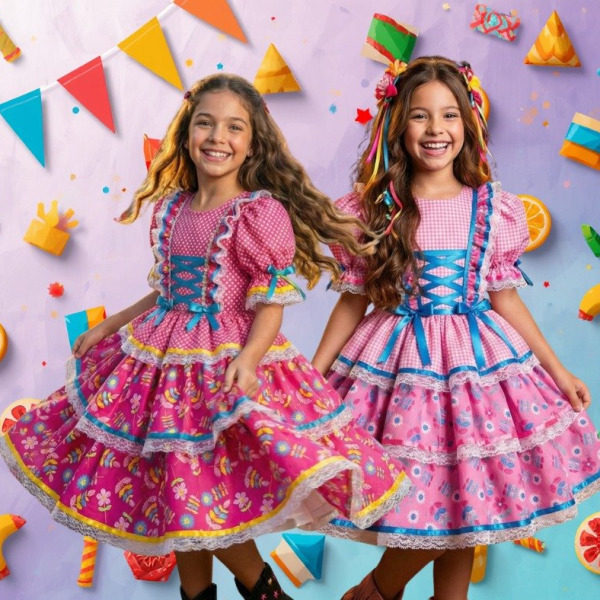 Vestido Bella Child Junino Quermesse Chique