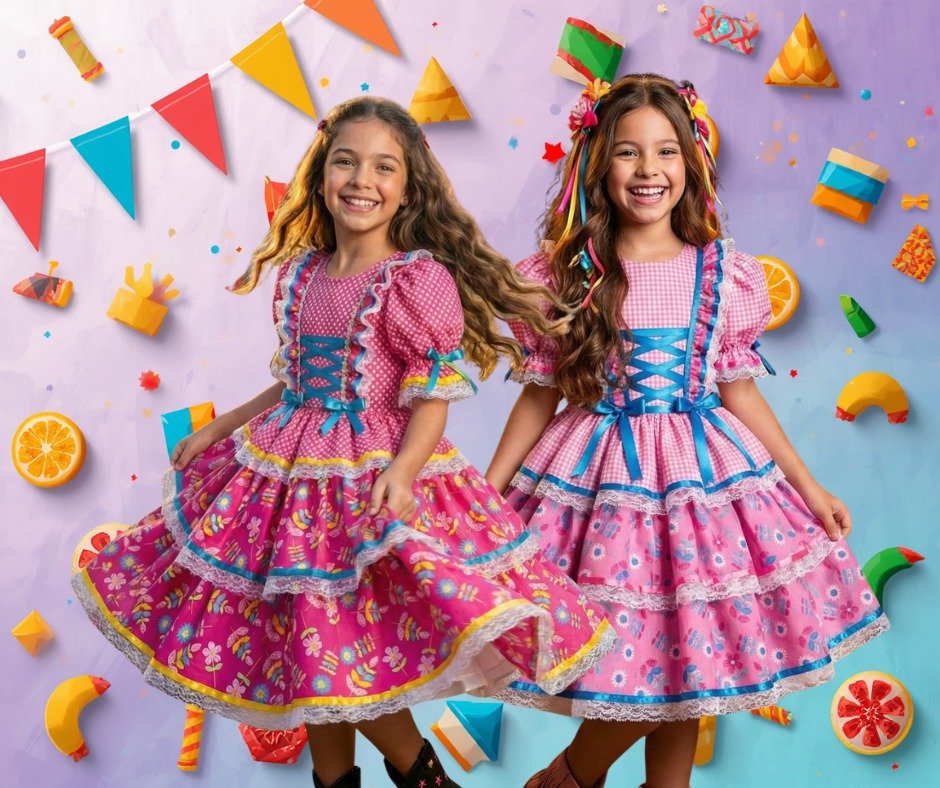 Vestido Bella Child Junino Quermesse Chique