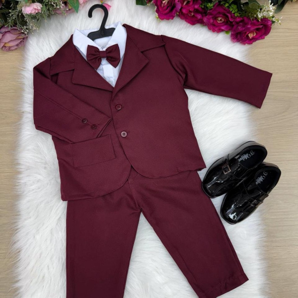 Conjunto Social Miss Cherry Jorge Terno Marsala