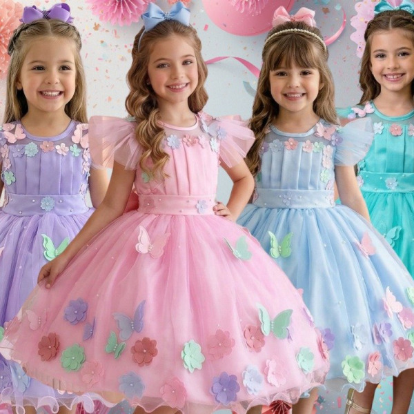 Vestido Marie Jardim Encantado Isis Luxinho