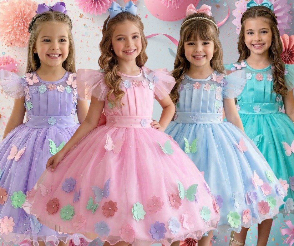 Vestido Marie Jardim Encantado Isis Luxinho