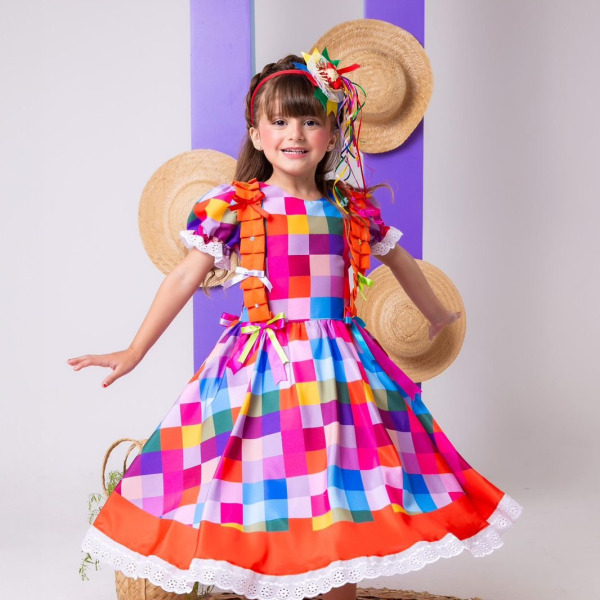 Vestido Marie Junino Arraia do Sertão Luxo Modelo 2