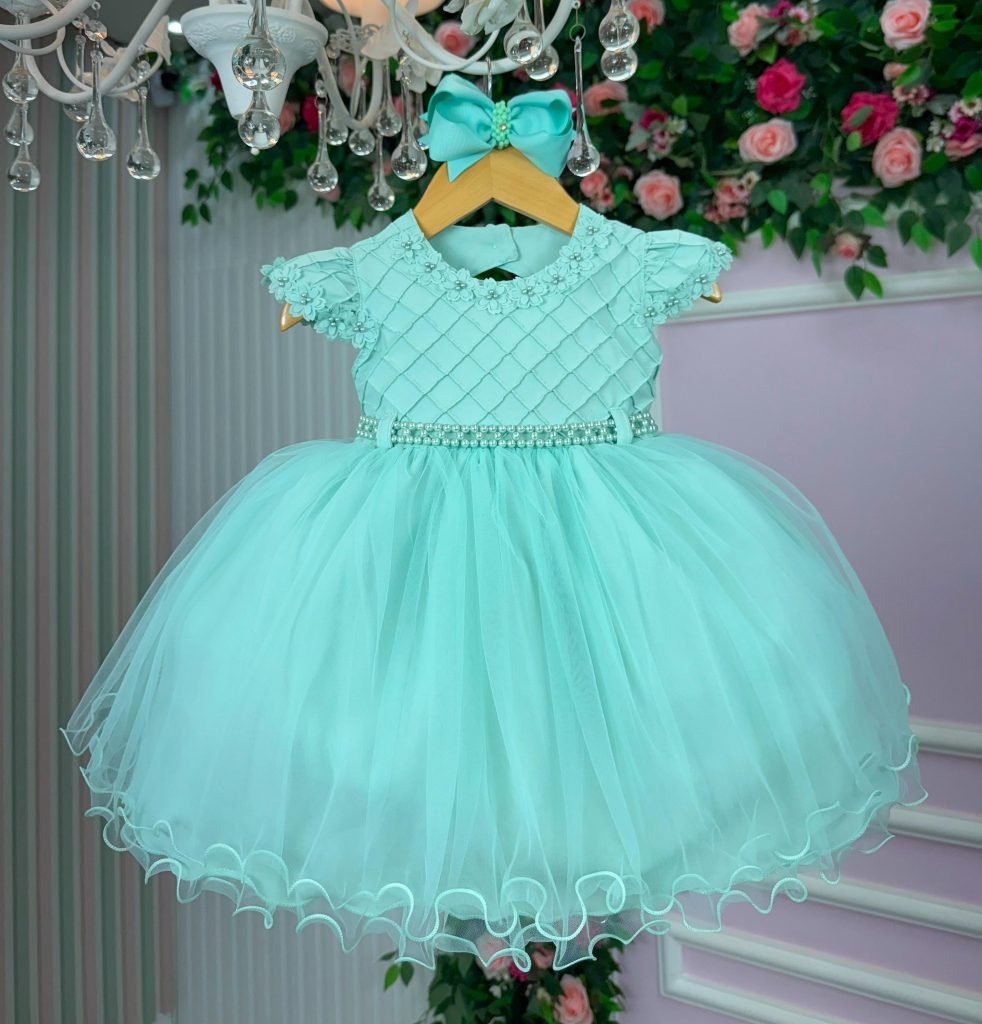 Vestido Menina Bonita Bebe Julieta Verde Menta