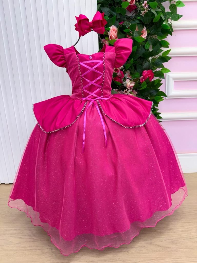 Fantasia/ Vestido Mini Miss Longo A Bela Adormecida – Aurora Pink