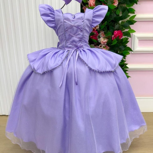 Fantasia/ Vestido Mini Miss Longo Rapunzel