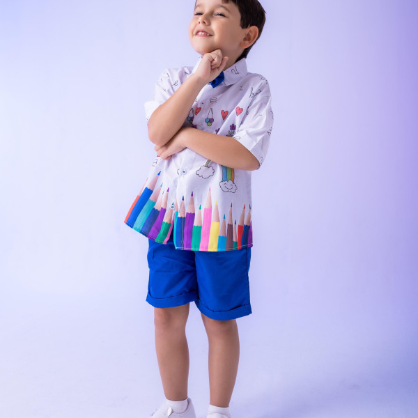 Conjunto Miss cherry Meninos – Lapis Aquarela Azul ABC