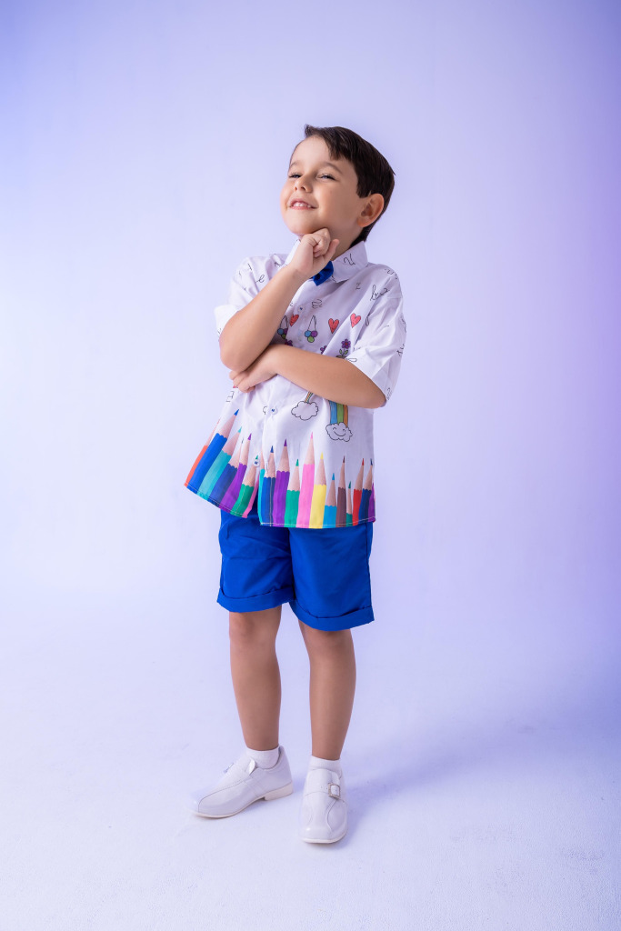 Conjunto Miss cherry Meninos – Lapis Aquarela Azul ABC