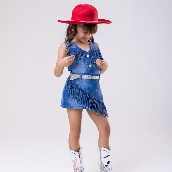 Conjunto Blogueirinha Boiadeira Maraisa Jeans