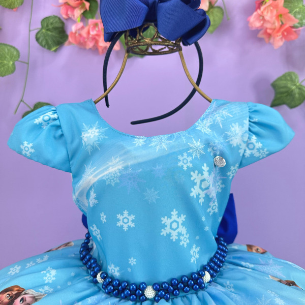 Vestido Infantil Princesas Frozen Anna Elsa Olaf Festas
